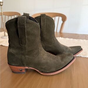 Olive Suede Lane Boots
